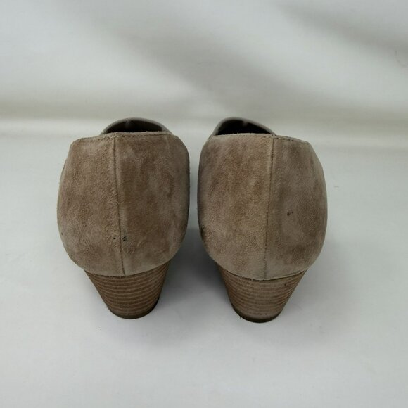 Eileen Fisher Black Velvet Hilly Dorsay Wedge Shoes Beige Women’s Size 9 - Picture 4 of 7